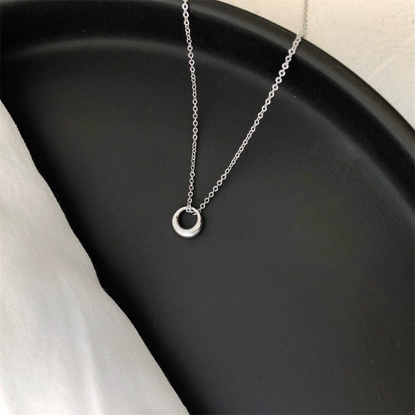 Wholesale 925 Sterling Silver Geometric Electroplated Ochain Necklace For Women