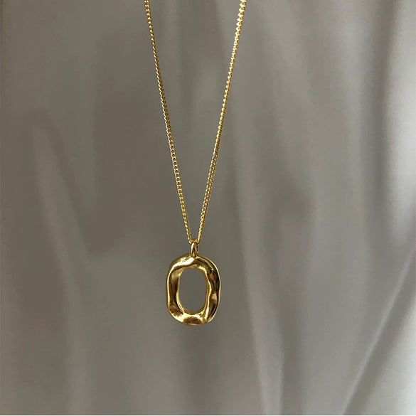 Wholesale 925 Sterling Silver Geometric Electroplated Ochain Necklace For Women