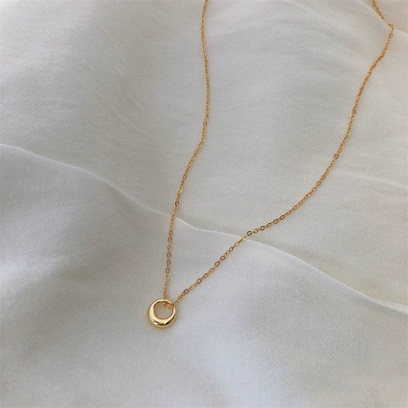 Wholesale 925 Sterling Silver Geometric Electroplated Ochain Necklace For Women