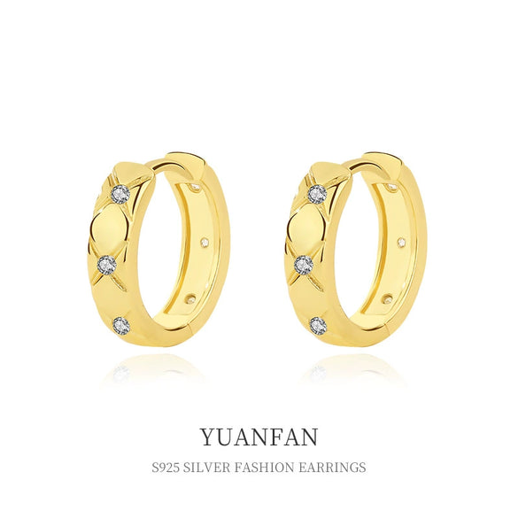 Wholesale 925 Sterling Silver Geometric Electroplating Women's Earrings