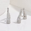 Wholesale 925 Sterling Silver Geometric Flared Ear Buckle Earrings With Zirconia For Women