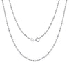 Wholesale 925 Sterling Silver Geometric Flash Bead Chain Necklace Unisex Electroplated