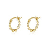 Wholesale 925 Sterling Silver Geometric French Vintage Beaded Women's Earrings With Electroplating