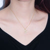 Wholesale 925 Sterling Silver Geometric Hollow Aum Symbol Pendant Necklace For Women
