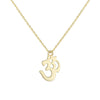 Wholesale 925 Sterling Silver Geometric Hollow Aum Symbol Pendant Necklace For Women