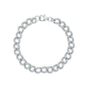 Wholesale 925 Sterling Silver Geometric Hollow Chain Bracelet With Diamond Design Hip Hop Punk Retro Style Unisex