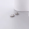Wholesale 925 Sterling Silver Geometric Hoop Earrings For Women Electroplated Cold Style