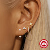 Wholesale 925 Sterling Silver Geometric Horse Eye Petal Tassel Ear Wire Earrings With Electroplating For Women