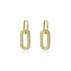 Wholesale 925 Sterling Silver Geometric Inlaid Zircon Oval Earrings For Women