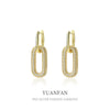 Wholesale 925 Sterling Silver Geometric Inlaid Zircon Oval Earrings For Women