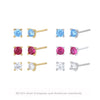 Wholesale 925 Sterling Silver Geometric Inlaid Zircon Simple Women's Earrings