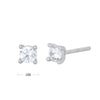 Wholesale 925 Sterling Silver Geometric Inlaid Zircon Simple Women's Earrings
