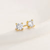 Wholesale 925 Sterling Silver Geometric Inlaid Zircon Simple Women's Earrings