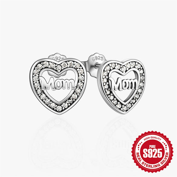 Wholesale 925 Sterling Silver Geometric Letter Stud Earrings For Women With Electroplating Retro Style