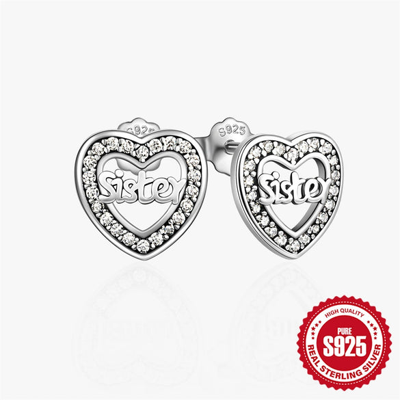 Wholesale 925 Sterling Silver Geometric Letter Stud Earrings For Women With Electroplating Retro Style