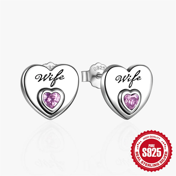 Wholesale 925 Sterling Silver Geometric Letter Stud Earrings For Women With Electroplating Retro Style