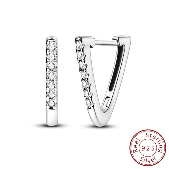 Wholesale 925 Sterling Silver Geometric Linear Snake Bone Pattern Hoop Earrings For Women