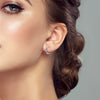 Wholesale 925 Sterling Silver Geometric Linear Snake Bone Pattern Hoop Earrings For Women