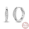 Wholesale 925 Sterling Silver Geometric Linear Snake Bone Pattern Hoop Earrings For Women