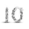 Wholesale 925 Sterling Silver Geometric Linear Snake Bone Pattern Hoop Earrings For Women