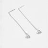 Wholesale 925 Sterling Silver Geometric Long Tassel Chain Zircon Earrings For Women