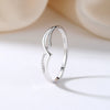 Wholesale 925 Sterling Silver Geometric Minimalist Fashion Women's Ring Electroplated