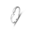 Wholesale 925 Sterling Silver Geometric Minimalist Fashion Women's Ring Electroplated