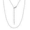 Wholesale 925 Sterling Silver Geometric Minimalist Paper Clip Chain Necklace Electroplated Unisex