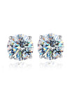 Wholesale 925 Sterling Silver Geometric Moissanite Earrings For Women Simple Elegant Electroplated