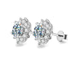 Wholesale 925 Sterling Silver Geometric Moissanite Earrings For Women Simple Elegant Electroplated