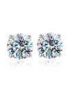 Wholesale 925 Sterling Silver Geometric Moissanite Earrings For Women Simple Elegant Electroplated
