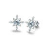Wholesale 925 Sterling Silver Geometric Moissanite Earrings For Women Simple Elegant Electroplated