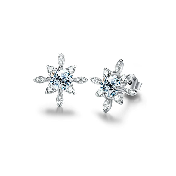 Wholesale 925 Sterling Silver Geometric Moissanite Earrings For Women Simple Elegant Electroplated