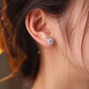 Wholesale 925 Sterling Silver Geometric Moissanite Earrings For Women Simple Elegant Electroplated