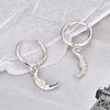 Wholesale 925 Sterling Silver Geometric Moon Ear Buckle Earrings For Women Electroplated