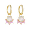 Wholesale 925 Sterling Silver Geometric Natural Pull Stone Women's Earrings