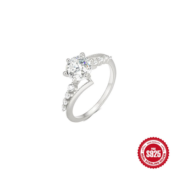 Wholesale 925 Sterling Silver Geometric Opal Ring With Electroplating For Women