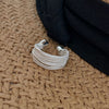 Wholesale 925 Sterling Silver Geometric Opening Ring For Women With Electroplating Treatment
