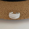 Wholesale 925 Sterling Silver Geometric Opening Ring For Women With Electroplating Treatment