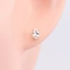 Wholesale 925 Sterling Silver Geometric Oval Inlaid Zircon Earrings For Women