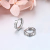 Wholesale Sterling Silver 925 Geometric Palindromic Hoop Earrings With Electroplating Treatment
