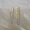 Wholesale Sterling Silver Geometric Pattern Electroplated Tassel Earrings For Women