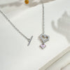 Wholesale 925 Sterling Silver Geometric Pendant Necklace Simple Style Electroplated With Platinum And 18K Gold Unisex