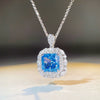 Wholesale 925 Sterling Silver Geometric Pendant Necklace With Square Shape For Women