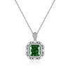 Wholesale 925 Sterling Silver Geometric Pendant Necklace With Square Shape For Women