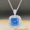 Wholesale 925 Sterling Silver Geometric Pendant Necklace With Square Shape For Women