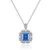 Wholesale 925 Sterling Silver Geometric Pendant Necklace With Square Shape For Women