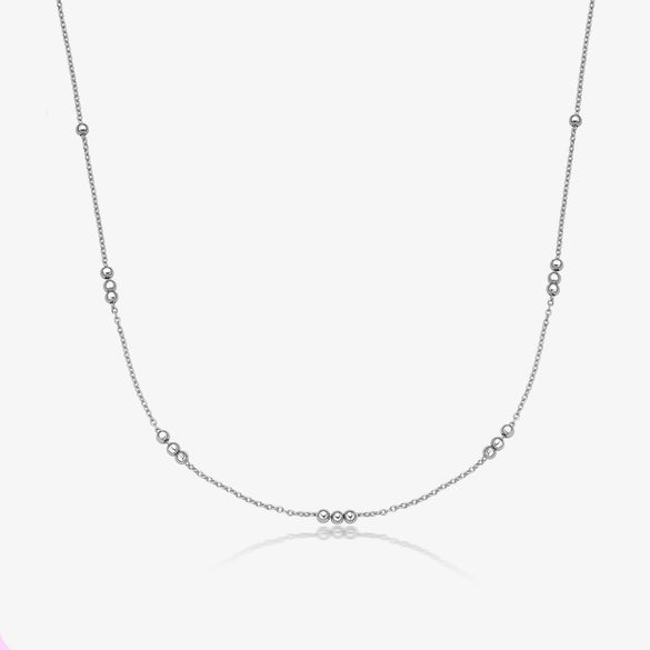 Wholesale Sterling Silver Geometric Plain Chain Necklace For Women