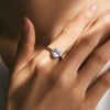 Wholesale 925 Sterling Silver Geometric Proposal Wedding Ring For Women With Inlaid Zircon