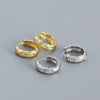 Wholesale 925 Sterling Silver Geometric Retro Light Luxury Earrings With Electroplating And Diamond Studded Ear Buckle